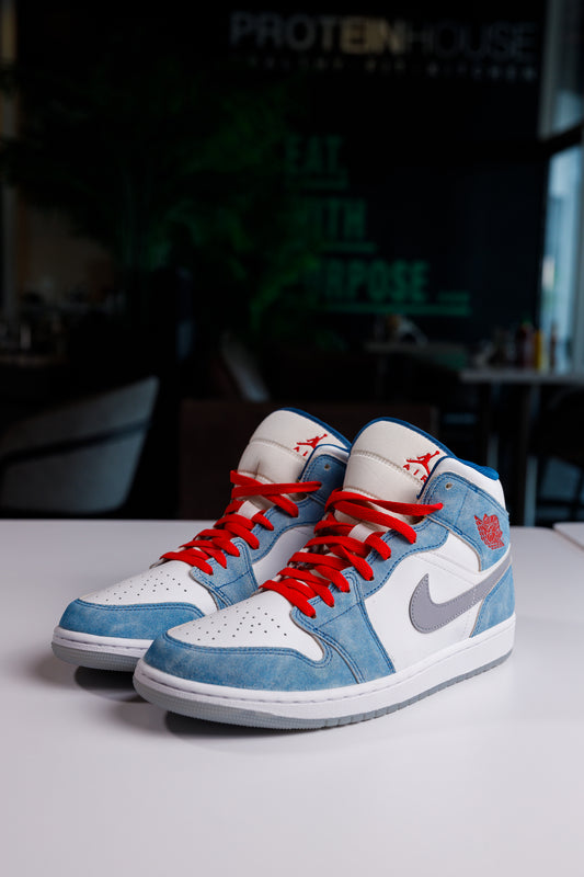 Jordan 1 Mid SE French Blue Light Steel (GS)